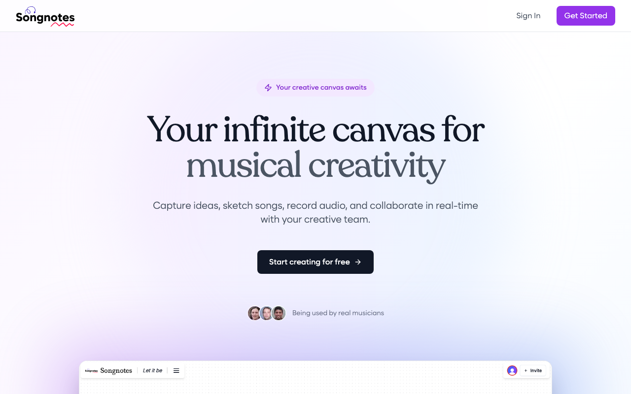 Songnotes screenshot